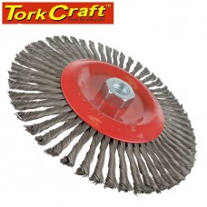 WIRE WHEEL BRUSH SINGLE SECTION TWISTED PLAIN 175MMXM14 BLISTER